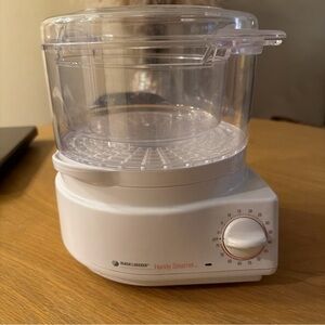 Black & Decker Handy Steamer Cat # HS80 Rice & Vegetable Steaming Guide On Unit